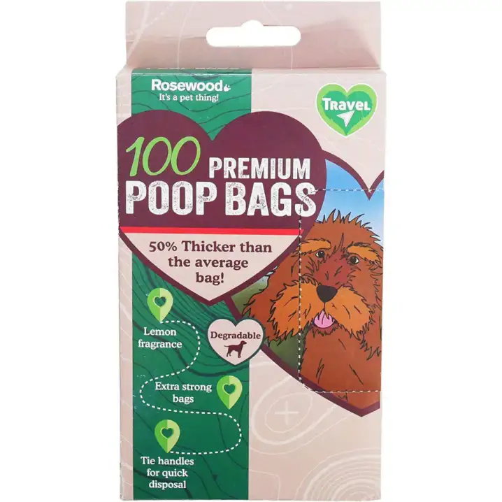 Hügieenikotid Rosewood premium 100 poop bags