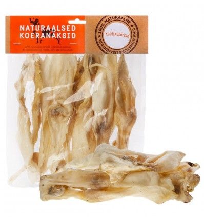 Naturaalsed koeranäksid kuivatatud küülikukõrvad 200g