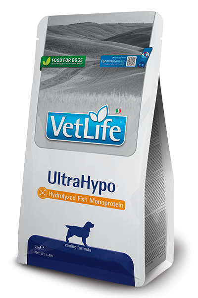 Farmina Vet Life UltraHypo – hüdrolüüsitud kala monoproteiiniga koeratoit 12kg