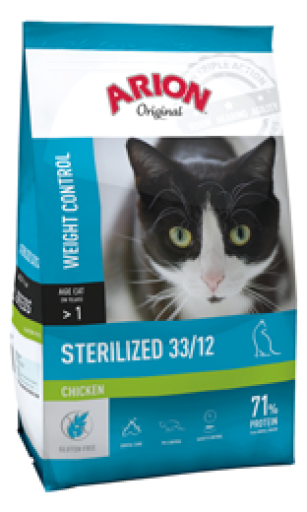 Arion sterilisezed 33/12 weight control kanaga 2kg