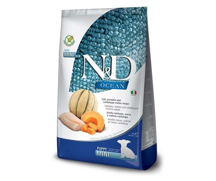 N&Docean tursk,kõrvits,melon puppy mini 2,5kg