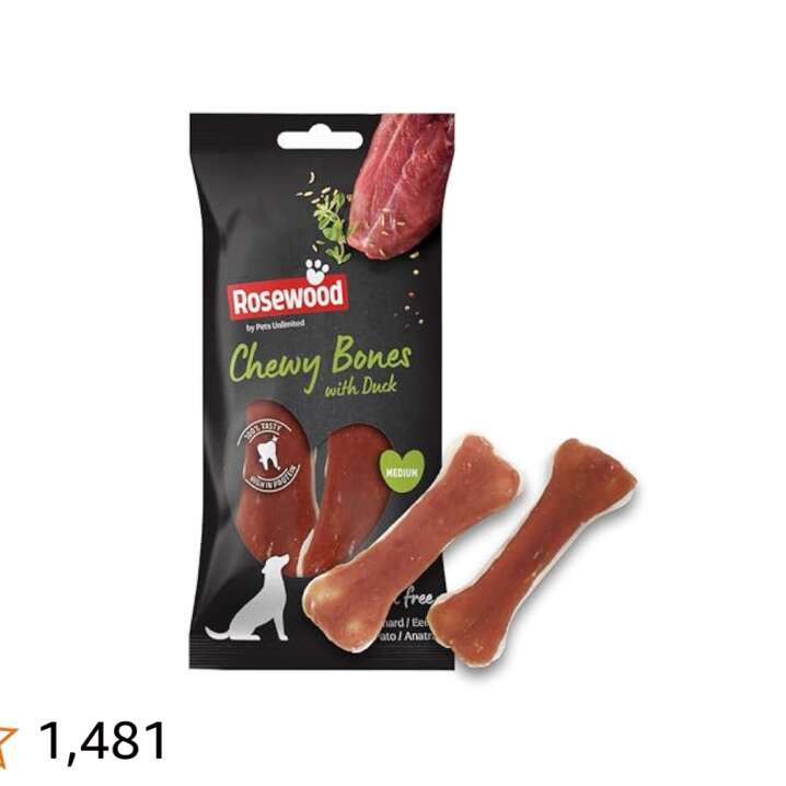 Rosewood Chewy Bones with Duck närimiskont medium suurus 2tk