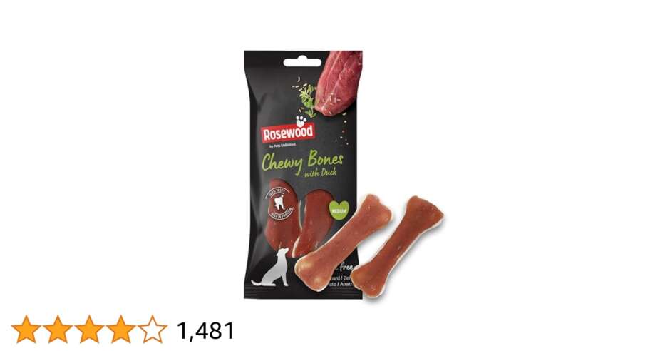 Rosewood Chewy Bones with Duck närimiskont medium suurus 2tk