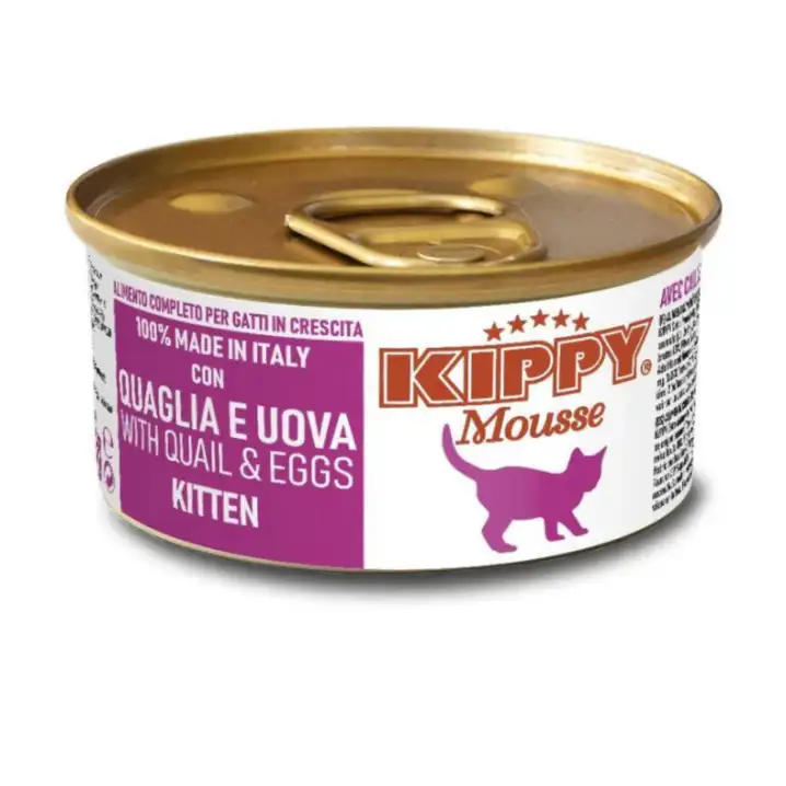 Kippy Mousse Kitten – Quail & Eggs, 85 g (vutt ja muna