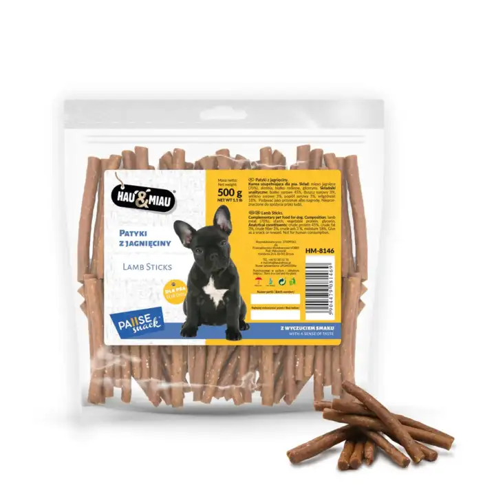 Hau & Miau Lamb Sticks – lamba lihaga närimismaius koertele, 500 g