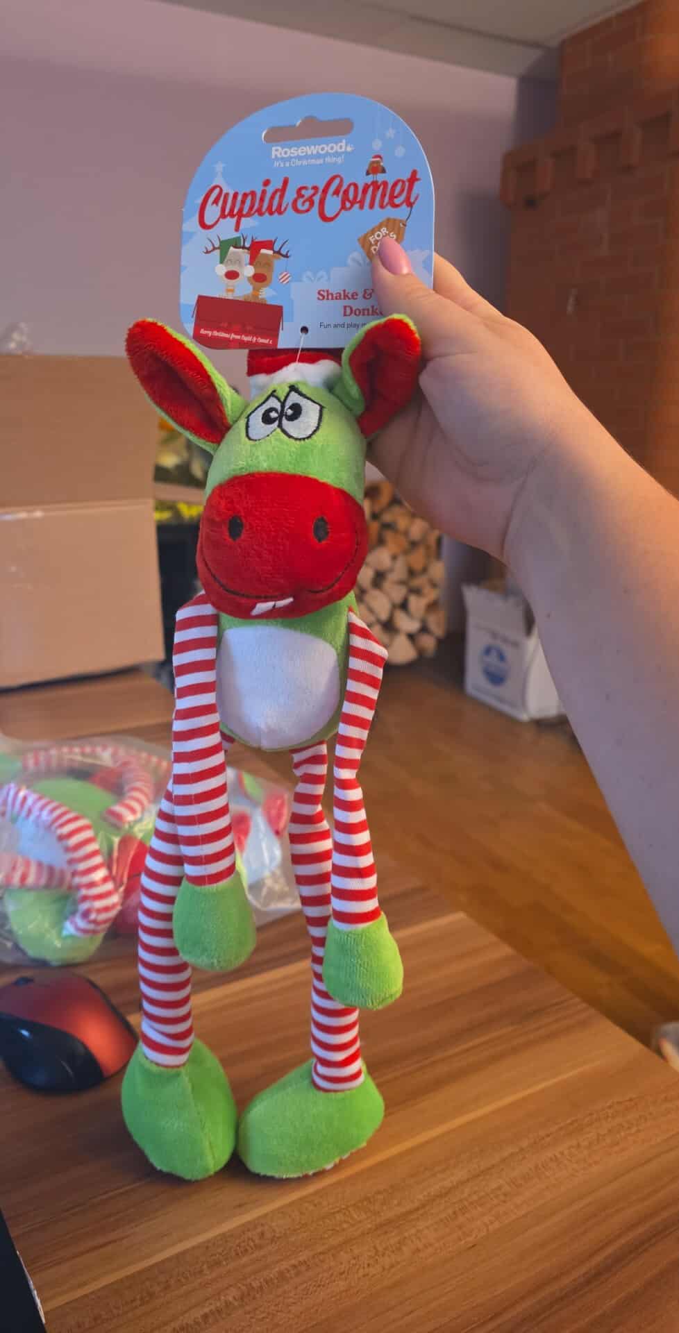 Rosewood Cupid & Comet Jõulumänguasi Koertele – Pehme Donkey Plüüsmänguasi