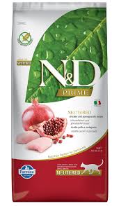 FARMINA N&D Feline PRIME/GrainFree Chicken/Pomegranate Neutered Adult 300g(steriliseeritud kassile)